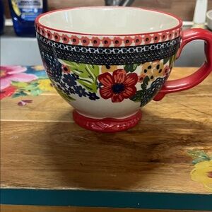 The Pioneer Woman Red Floral Mug